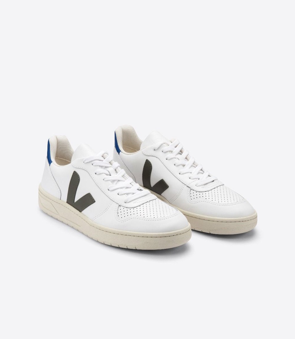 Veja Trainers Mens White - V-10 Leather - BLTX-47908